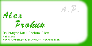 alex prokup business card